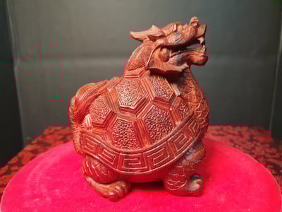 特選印度小葉紫檀【1號招財龍龜小精品】1
