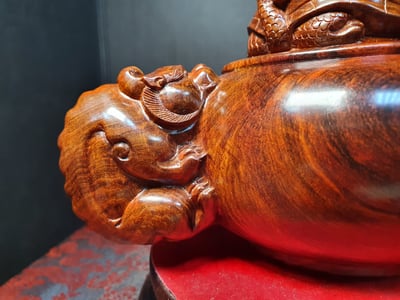 海南黃花梨野生油梨老料【精品龍龜壺】5