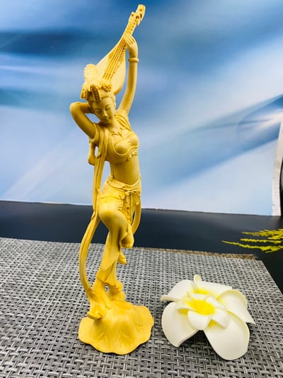 大葉黃楊木【飛天四音】中式古典雅件14