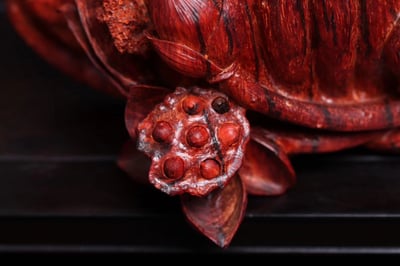 印度小葉紫檀一木鏤空【蓮蓬-多子多福】4