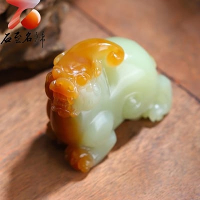 和田玉黃口帶糖貔貅｜聚財守福 威儀天成3