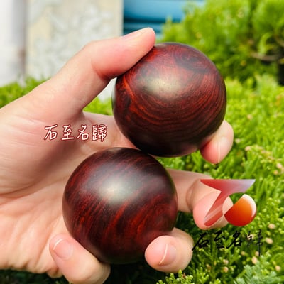 天然印度小葉紫檀 滿瘤疤保健球收藏套組 單顆直徑 5 公分 成對收藏 把玩養身首選4