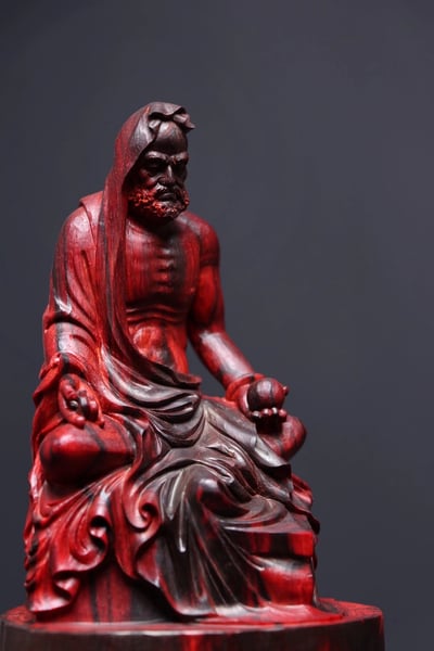 印度小葉紫檀整木清刀製作【達摩祖師】3