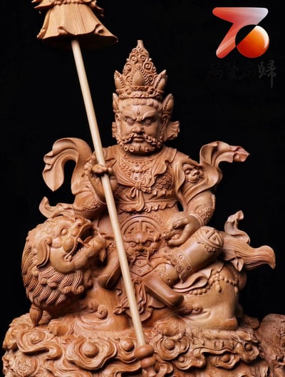 印度老山檀香  名師作品【財寶天王】1