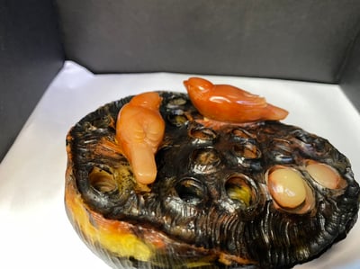 老師傅手工 巧色巧雕 壽山結晶桃花白芙蓉石手把件【喜鵲連連】2