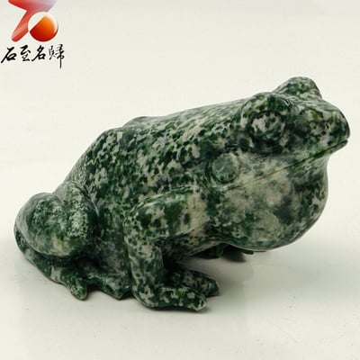 貴州頂級玉化蛇紋石【碧祥蛙】2