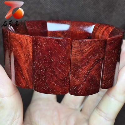 帝王之木印度小葉紫檀老料爆滿金星  高油密 玻璃底【手牌/手串】4