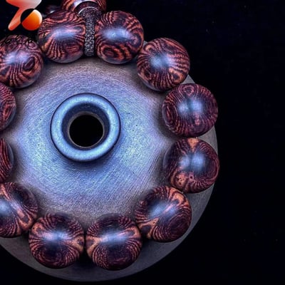 頂級收藏 一串封神 海南黃花梨 紫油梨紋理型王者20mm手珠4