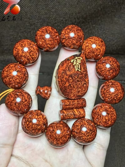 印度小葉紫檀 頂級泥料爆滿葡萄纓子瘤疤【寶】1