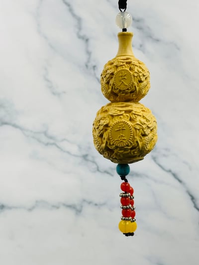黃楊木精雕【吉祥平安-葫蘆吊墜】4