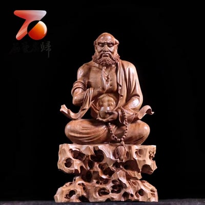 印度老山檀香清刀造像【禪宗達摩祖師】1