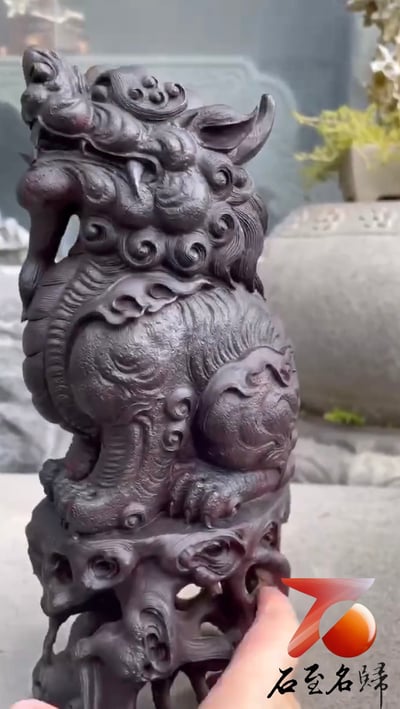 印度小葉紫檀千年高油密老料【天祿貔貅】3