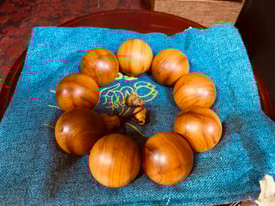 城口料崖柏手珠30mm(水波紋) 4