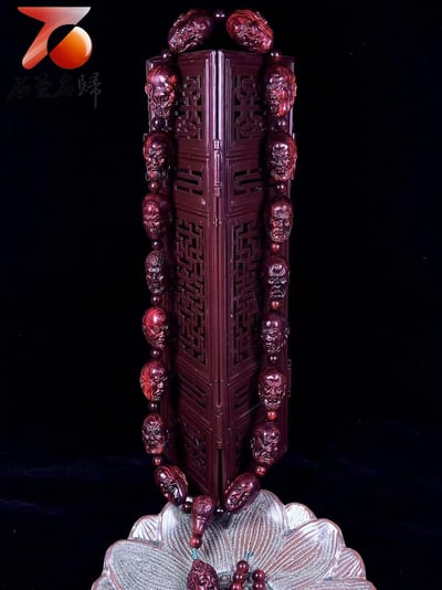 臻品 海南黃花梨老料紫油梨十八羅漢 重量122.8克6