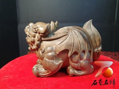 印度老山檀香極品陰沉黑肉料【飛天貔貅】5