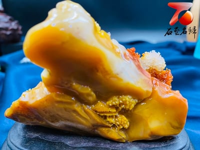 老撾北部田黃石雕件 老師傅手工雕【深山雅聚】 附精美收藏禮盒3