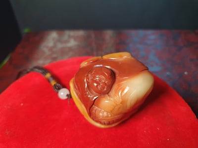 壽山石系列手把件【童子獻壽】5