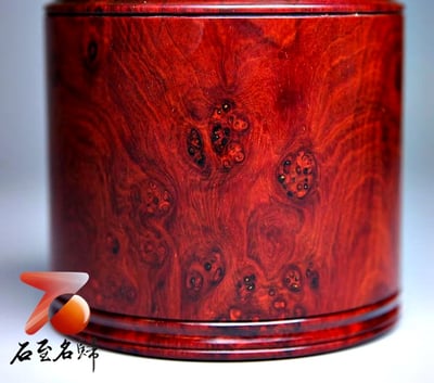 帝王之木-印度小葉紫檀實心瘤疤料製【瘤疤茶葉罐】5