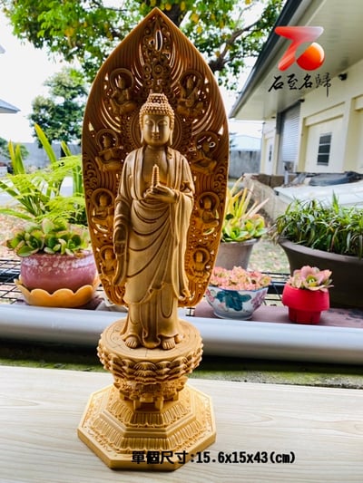 小葉黃楊木精雕作品【東方三聖】任選單入3800 套組優惠價100003