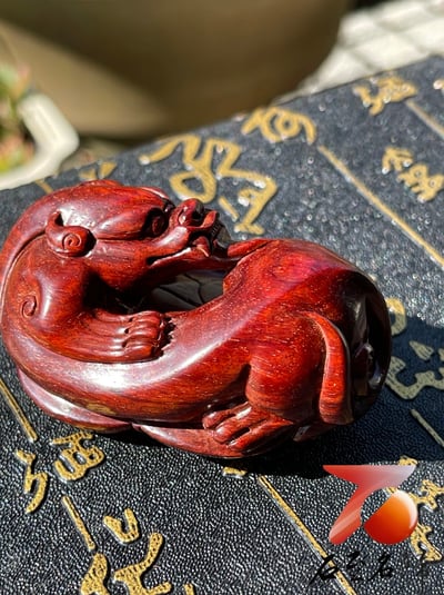 印度小葉紫檀高油密二膘材質 湘工手作【螭龍】4