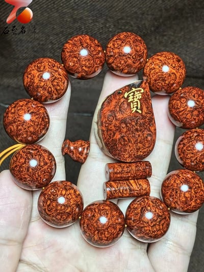 印度小葉紫檀 頂級泥料爆滿葡萄纓子瘤疤【寶】2