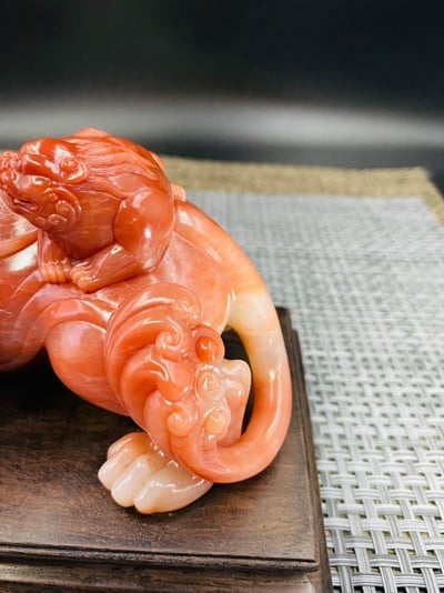 寮國頂級保利石 結晶芙蓉體帶蘿蔔絲【上古神獸】3