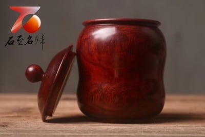 印度小葉紫檀整料挖製【茶葉罐】4