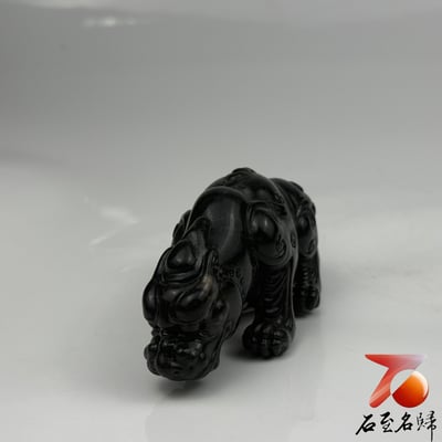 壽山豆耿石 手工精雕作品【上古瑞獸】3