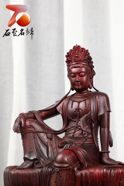 印度小葉紫檀 省大師作品【自在觀音】3