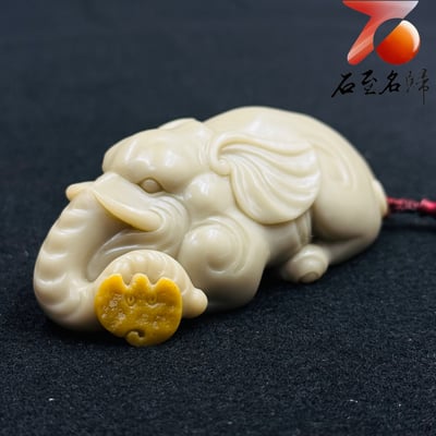 寮國北部旗降體手把件【安然有福，太平有象】3