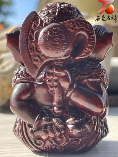 印度小葉紫檀高油密二膘料 湘工手作【象神】4