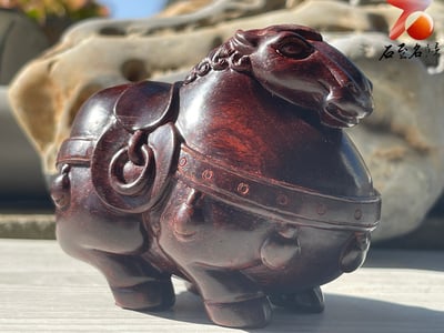 印度小葉紫檀高油密二膘料 湘工手作【馬到成功】2