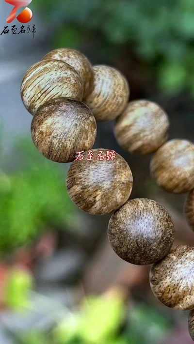 老料汶萊沉香8分沉10mm×19顆  重量8.3克+5