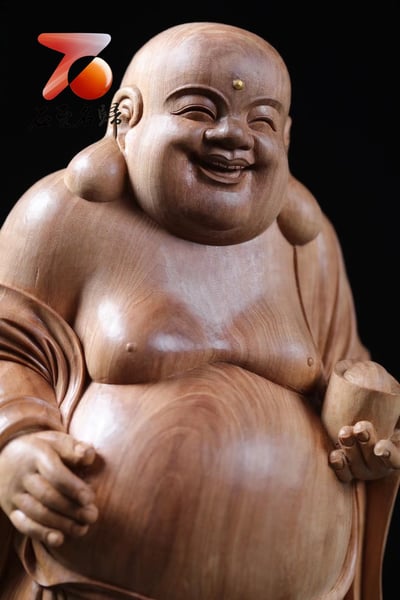 印度老山檀香 名家手作【招財大笑佛】3