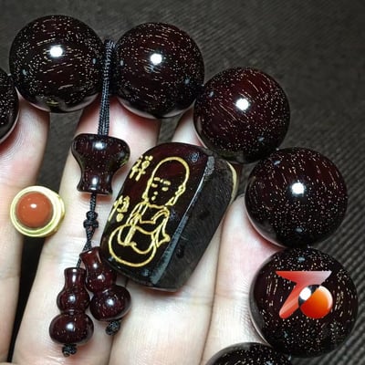 印度小葉紫檀20mm×12顆 爆滿金星【禪悟】3