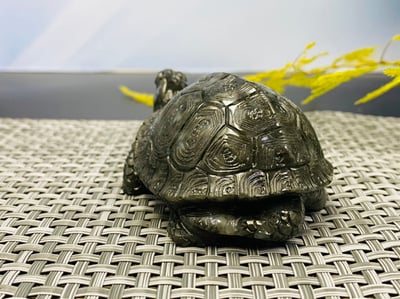 壽山峨嵋石精雕作品【長壽龜】4