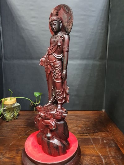 印度小葉紫檀【唐式觀音-觀自在】4