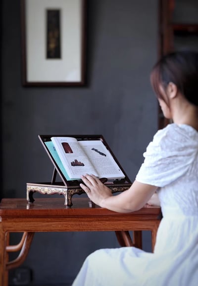 印度小葉紫檀描金製作【臨貼架】5