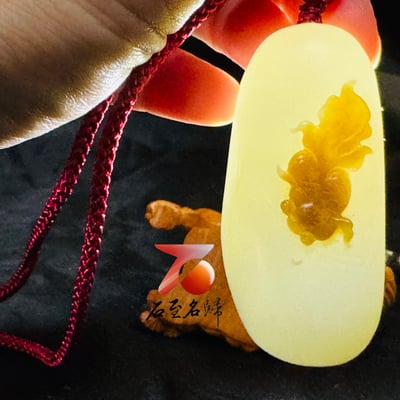 精選和田玉糖白 【年年有餘】附【亞瑟寶石鑑定所】正式鑑定證書7