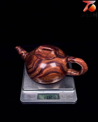 海南黃花梨野生料【把把壺（福）】重量188.7公克5