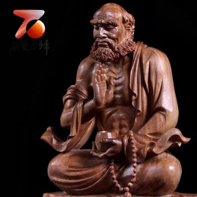 印度老山檀香清刀造像【禪宗達摩祖師】7