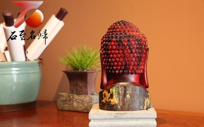 印度小葉紫檀拆房老料製 覺悟和智慧 成就無量功德【佛首】8