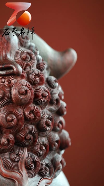 印度小葉紫 省大師顏育田（中國木雕泰斗）作品 【重器招財大貔貅】6