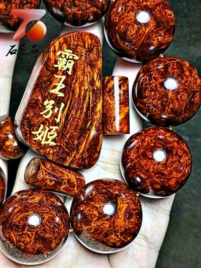 印度小葉紫檀手珠【霸王別姬】25mm×10顆4