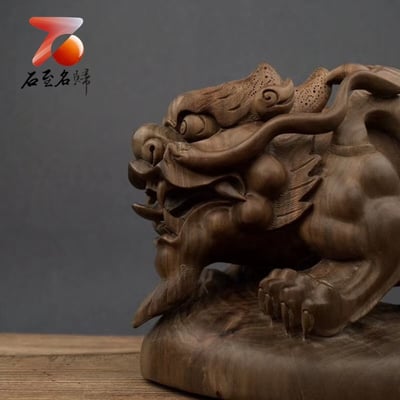 印度老山檀香極品陰沉黑肉料【霸氣貔貅】4