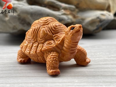 崖柏木雕件【長壽龜】2