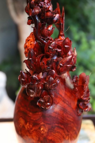 印度小葉紫檀製【花瓶】3