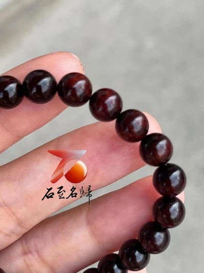 天然 印度小葉紫檀玻璃底老料 高油高密8mm手珠【福在眼前款/素珠款】6