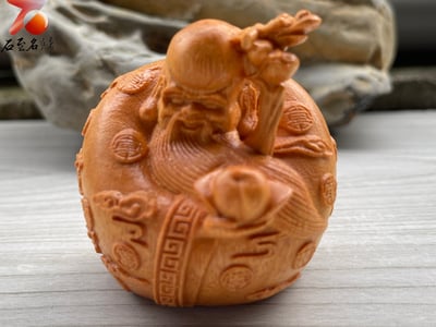 崖柏木雕件【福祿壽】5