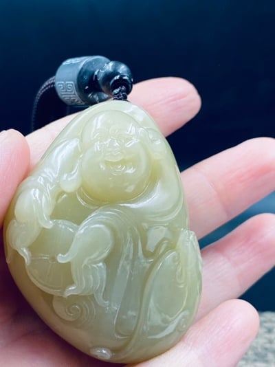 和田玉新疆且末料【元寶福彌勒】1